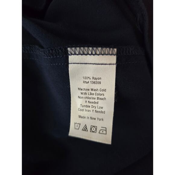 Hatch Navy Blue Faux Wrap Maternity Tunic Mini Dress Lightweight L - Picture 4 of 4